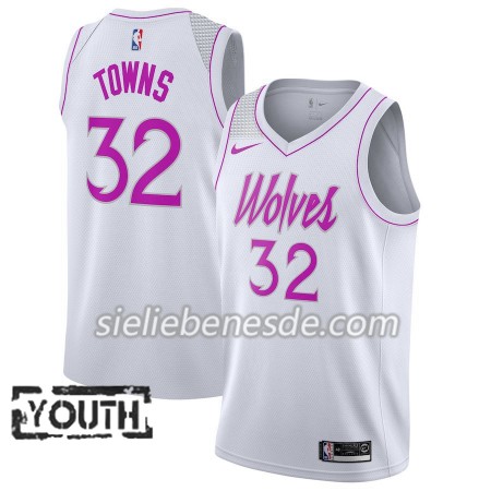 Kinder NBA Minnesota Timberwolves Trikot Karl-Anthony Towns 32 2018-19 Nike Weiß Swingman